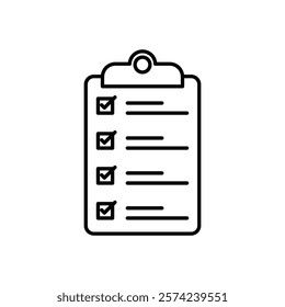 Todo list icon linear logo isolated