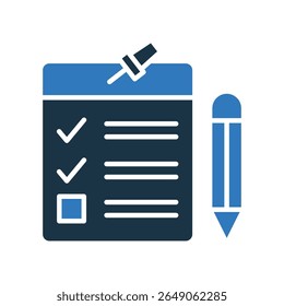 Ícone de Lista de Tarefas Pendentes - Ilustração de Vetor Misto