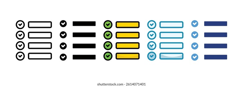To-Do List Icon Set Multiple Style Collection