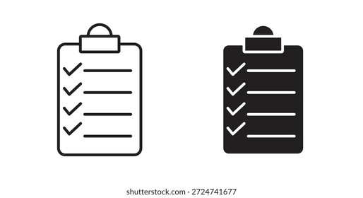 Todo list icon simple vectors in black, suitable for projects