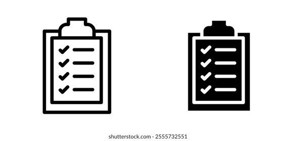 Todo list icon symbol collection on white background.