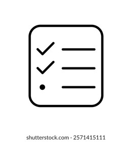 Todo list icon Thin line vector