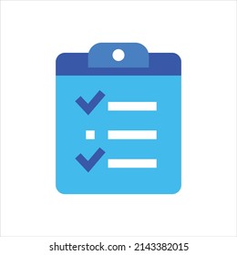 Todo List Icon Vector Graphic Illustration In Blue