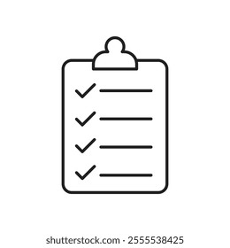 Todo list icon vector isolated on white background.