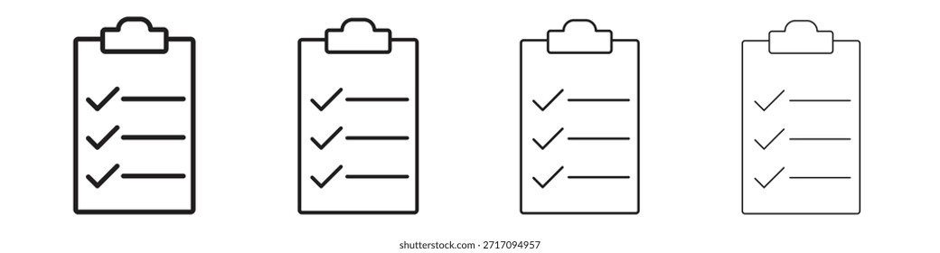 Icono de lista de tareas pendientes. Vector de pictogramas aislados.