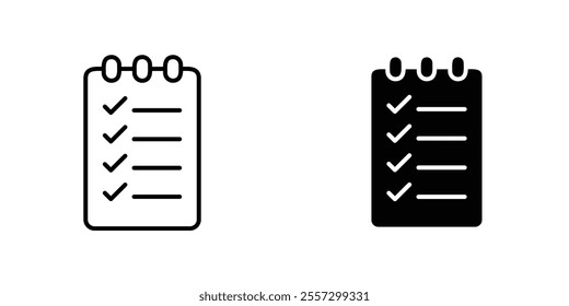 Todo list Icon vector. liner and flat style icons set.