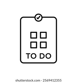 Todo list icon Vector logo outline