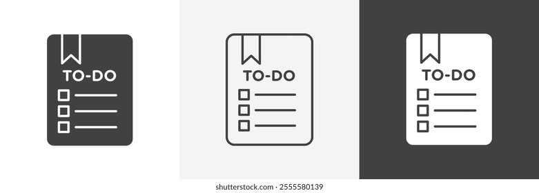 Todo list icon vector set for ui designs