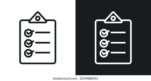 Todo list icons. vector set in black colors