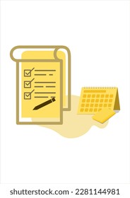 todo list illustration for the website, note planing illustration