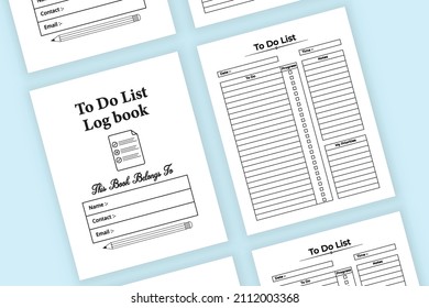 To-do list interior. Time management journal. interior work list notebook. To-do list logbook and Task tracker. Task planner notebook. Daily checklist planner. interior log book.