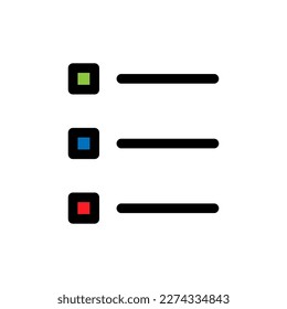 Todo list line icon isolated on white background. Black flat thin icon on modern outline style. Linear symbol and editable stroke. Simple and pixel perfect stroke vector illustration.