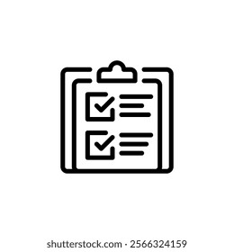 To-Do List Line Icon. linear style sign for mobile concept and web design. Outline vector icon.