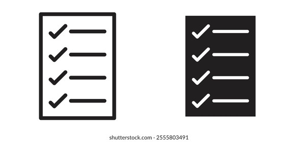 Todo list liner icon vector set.