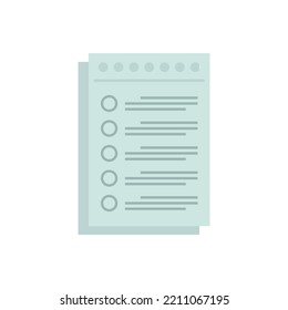 To-do list paper icon. Flat illustration of To-do list paper vector icon isolated on white background