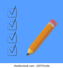 To-do list and pencil