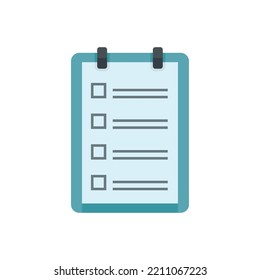 To-do list pin icon. Flat illustration of To-do list pin vector icon isolated on white background