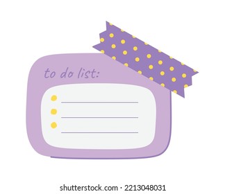 Todo list planner Design Element. Vector illustration
