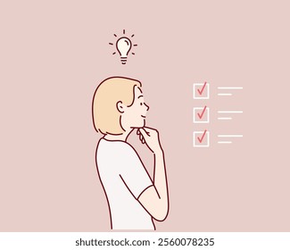 Todo list professional, business or work accomplishment. Hand drawn style vector design illustrations.