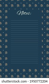 To-do list, set goals, task organizer, shopping list, notes. Stars, orange flowers on a dark background. Time management