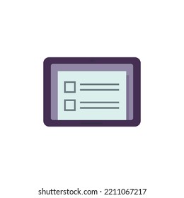 To-do list tablet icon. Flat illustration of To-do list tablet vector icon isolated on white background