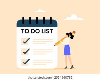 To-do list or task management to complete tasks as planned