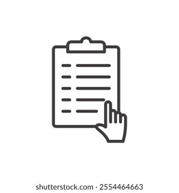 To-Do List thin liner icon vector.