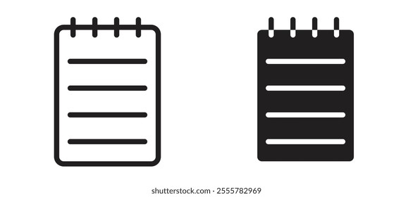 Todo list vector icon set in black color.