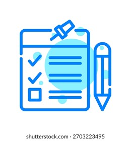Ícone De Lista De Tarefas Pendentes Na Ilustração Do Vetor De Forma