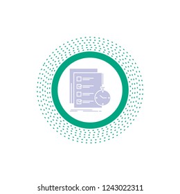 todo, task, list, check, time Glyph Icon. Vector isolated illustration