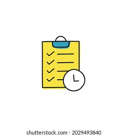 todo, tasks icon in color icon, isolated on white background 