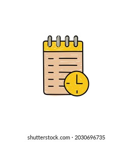 todo, tasks icon in color icon, isolated on white background 