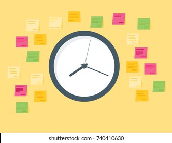 Todo-list in a day concept icon. time management concept. vector illustration.