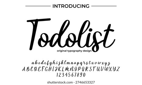 Todolist - Elegant Script Font for Smooth Handwritten Design and Creative Typography
