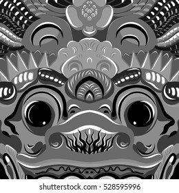Todsakan face which is the demon king in Thai Khon. Vector