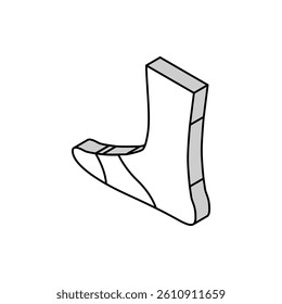 toe cover sock isometric icon vector. toe cover sock sign. isolated symbol illustration