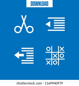 toe icon. 4 toe vector set. tic tac toe, left indent and pedicure icons for web and design about toe theme