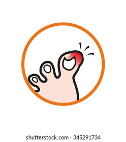 a toe inflammation feet