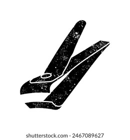 Toe nail clipper black hand drawn icon in grunge look