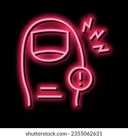 toe pain neon light sign vector. toe pain illustration