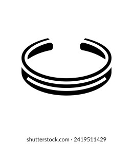 toe ring jewelry fashion glyph icon vector. toe ring jewelry fashion sign. isolated symbol illustration