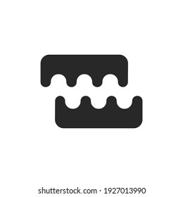 Toe separator color line icon. Isolated vector element.