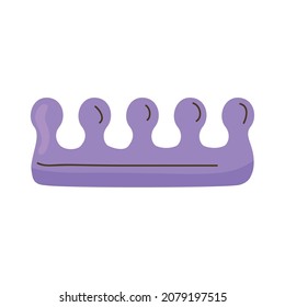 diseño de separador de dedos de pie sobre blanco