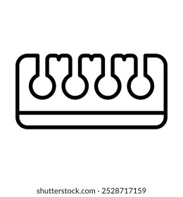 Toe Separator icon line vector illustration