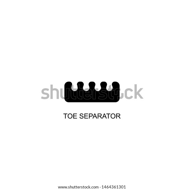 toe separator icon\
vector black design