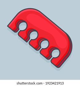 toe separator isolated cartoon vector illustration in flat style