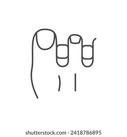 Umriss-Symbol der Trennlinie