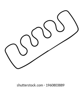 Toe separators. Cartoon style manicure tools. Vector illustration isolated on white background.