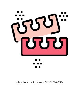 toe splitter for pedicure color icon vector. toe splitter for pedicure sign. isolated symbol illustration