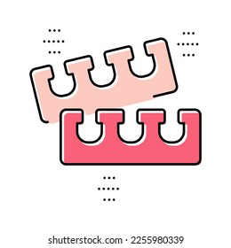 toe splitter for pedicure color icon vector. toe splitter for pedicure sign. isolated symbol illustration